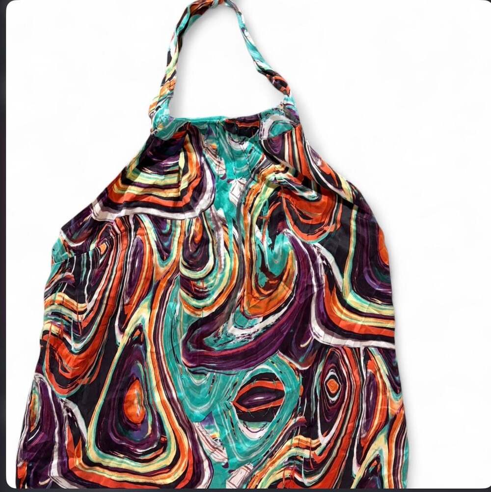 The Limited Abstract Swirl Print Halter Top Size Medium